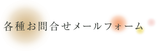 各種お問合せ　メールフォーム